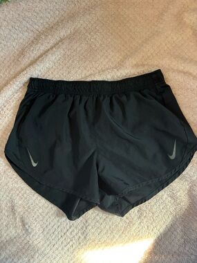 Nike Women’s Black Athletic Running Shorts with Reflective Swoosh